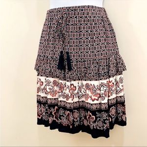 Blue Rain Tassel Tief Mini Skirt  NEW  Size S